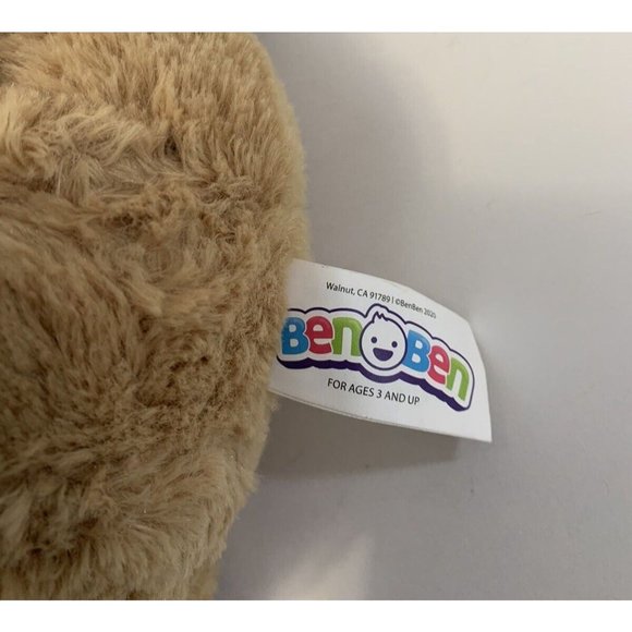 Ben Ben Plush Stuffed Animal Toy Puppy Dog Panting Tongue Embroidered Eyes - Picture 8 of 12